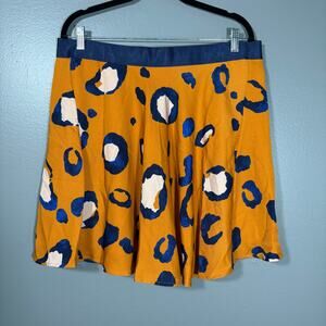 Philip Lim For Target Women's Bold Leopard Print Skirt - Size 16 - Mini Skater